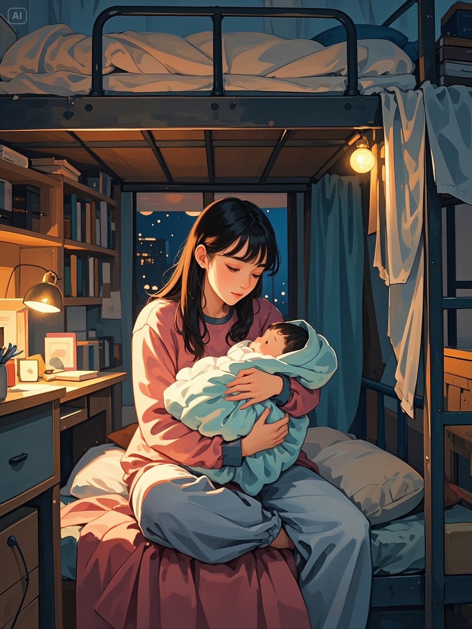 BẠN CÙNG PHÒNG LÉN SINH CON TRONG KÝ TÚC XÁ